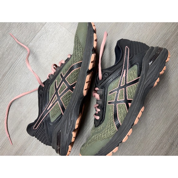 Shoes - Asics GT-2000 6 Womens Running Shoes Forest Green Black Pink T8A7N Size 9